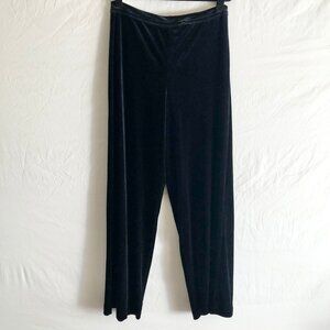 Black Velvet High Waist Pants
